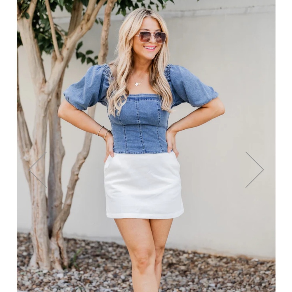 Go with Grace chambray top